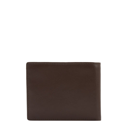 Da Milano Men's Leather Wallet - Brown Bifold