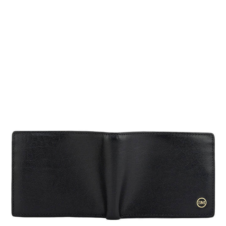 Black Bifold Leather Mens Wallet