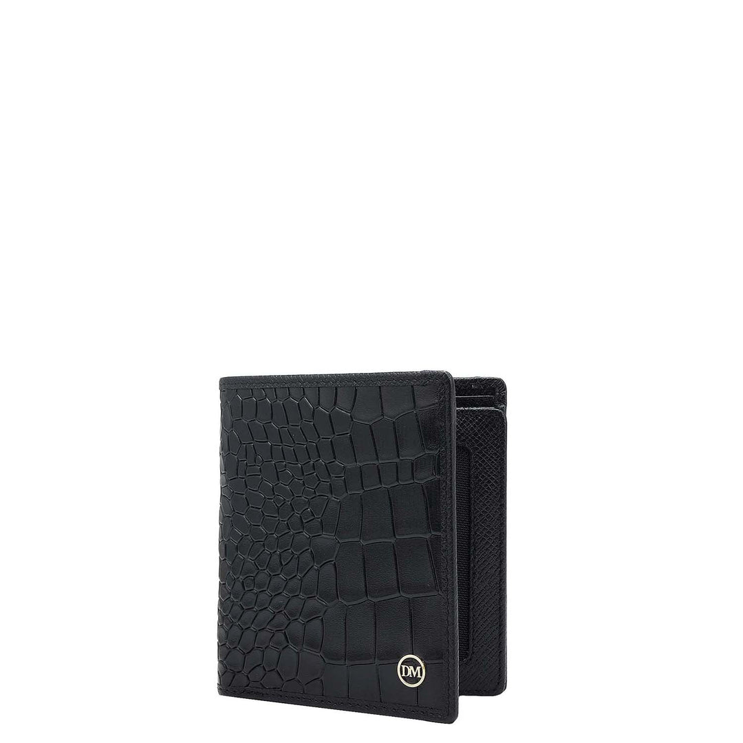 Black Bifold Leather Mens Wallet