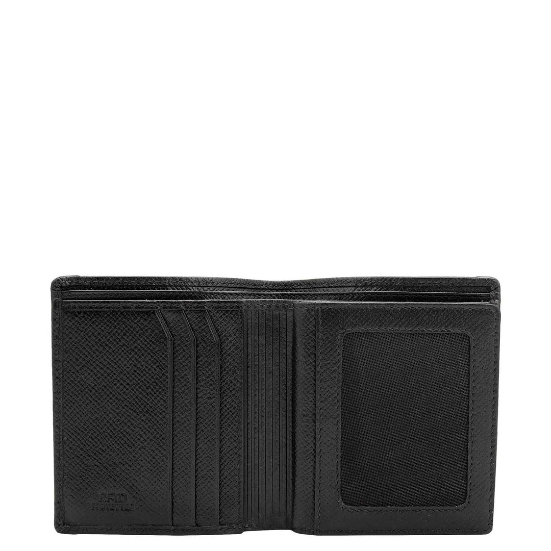 Black Bifold Leather Mens Wallet