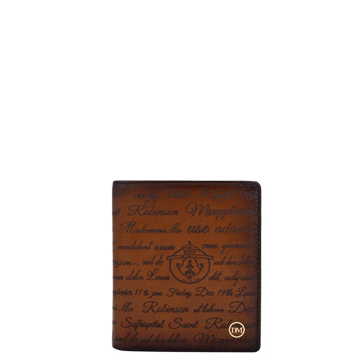 Cognac Bifold Leather Mens Wallet