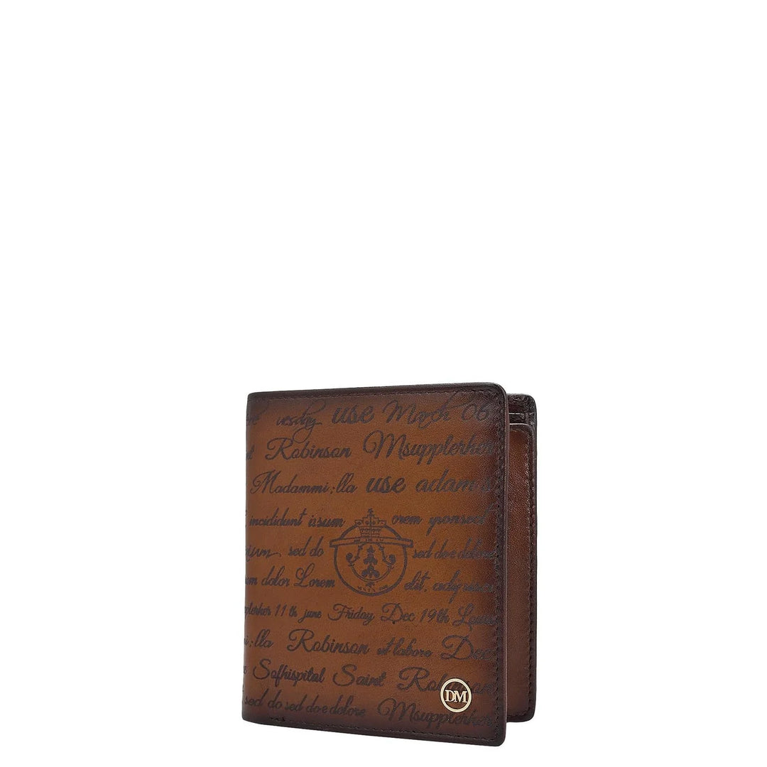 Cognac Bifold Leather Mens Wallet