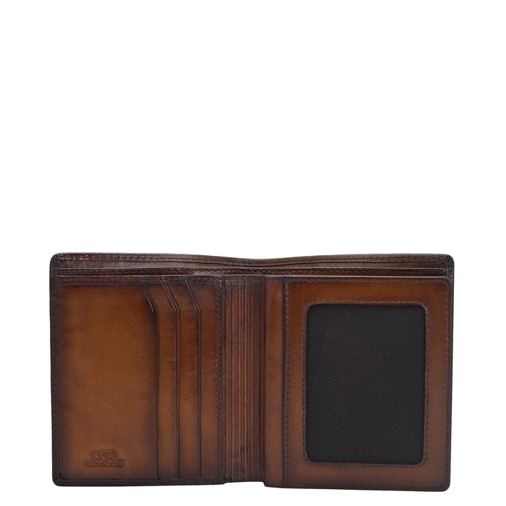 Cognac Bifold Leather Mens Wallet