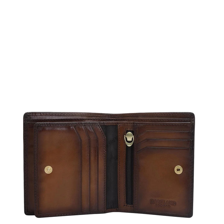 Cognac Bifold Leather Mens Wallet