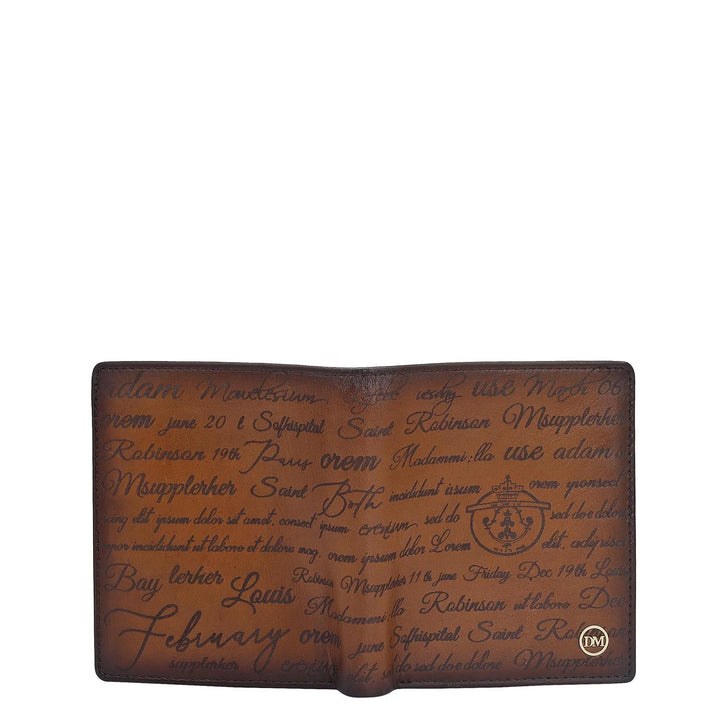 Cognac Bifold Leather Mens Wallet