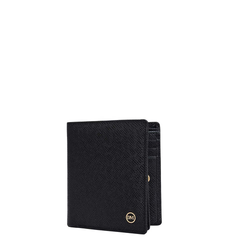 Black Bifold Leather Mens Wallet