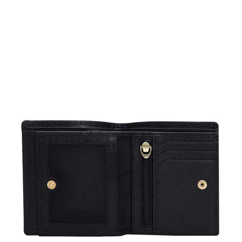 Black Bifold Leather Mens Wallet