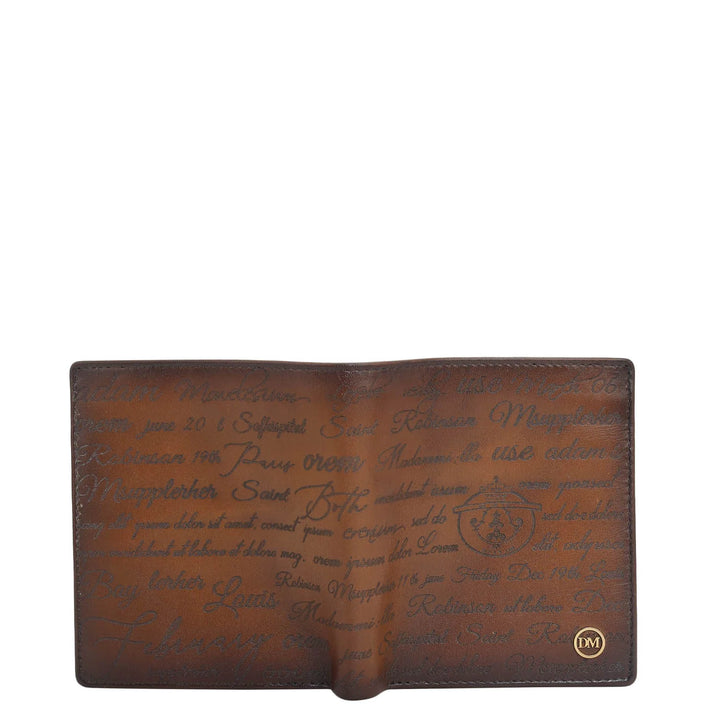 Cognac Bifold Leather Mens Wallet