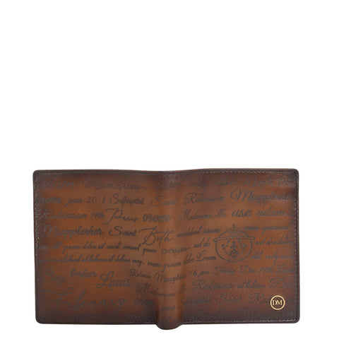 Cognac Bifold Leather Mens Wallet