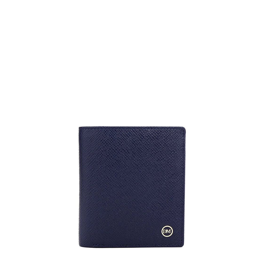 Ink Blue Bifold Leather Mens Wallet