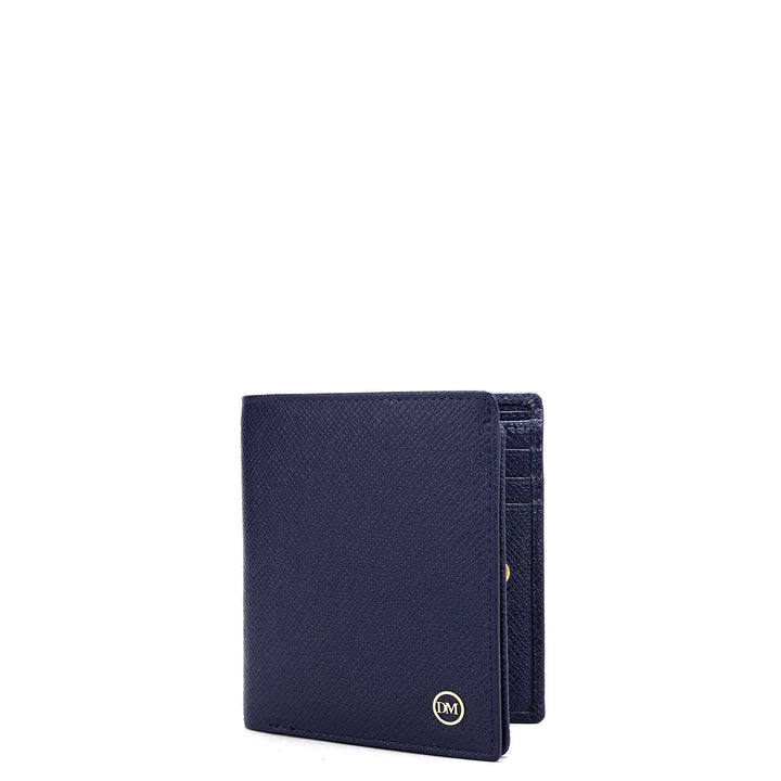 Ink Blue Bifold Leather Mens Wallet