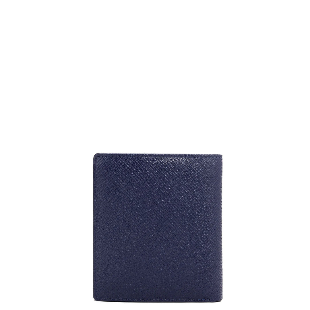 Ink Blue Bifold Leather Mens Wallet