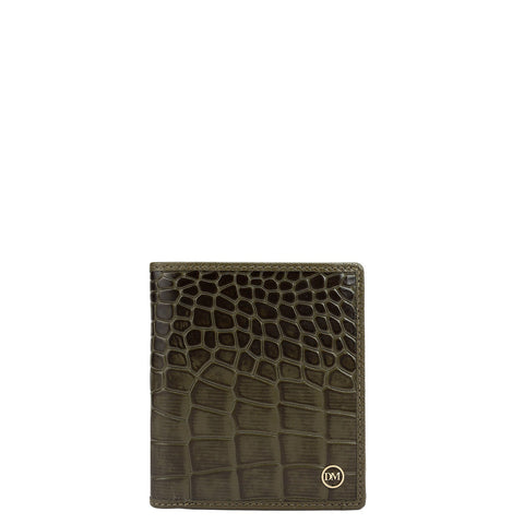 Military Green Bifold Leather Mens Wallet