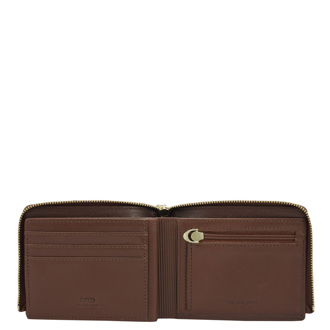Brown Bifold Leather Mens Wallet