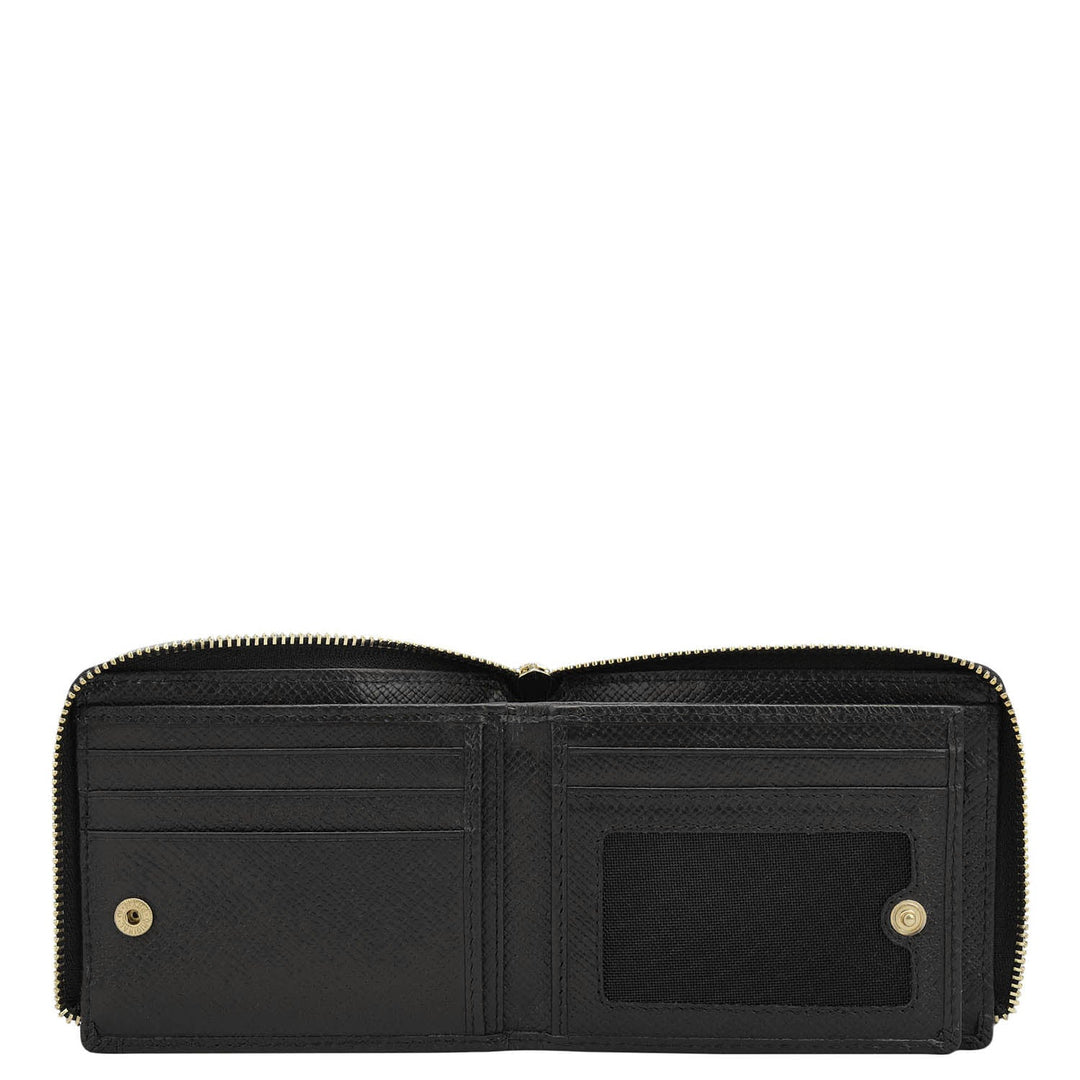 Black Bifold Leather Mens Wallet