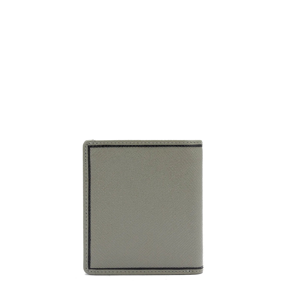 Franzy Leather Mens Wallet - Stone Grey