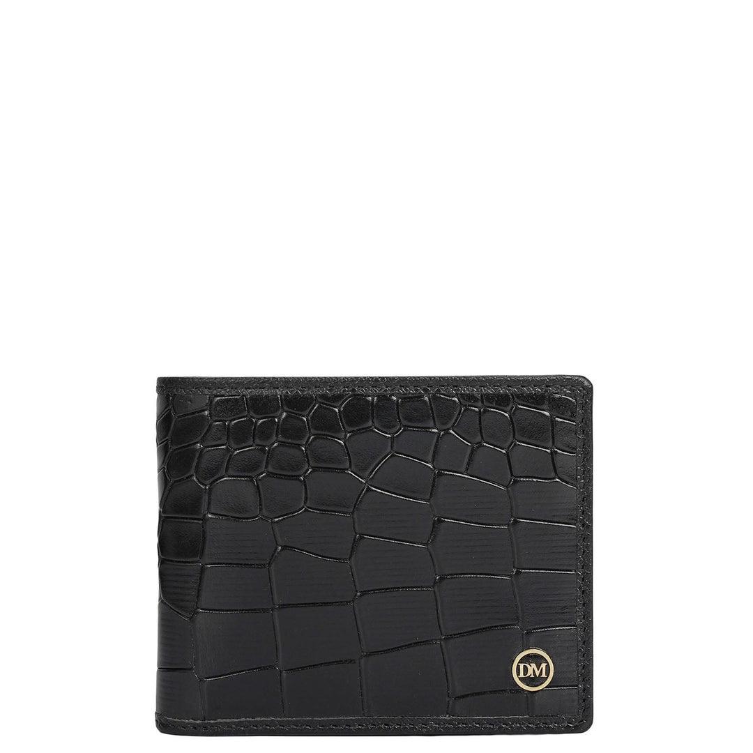 Black Bifold Leather Mens Wallet