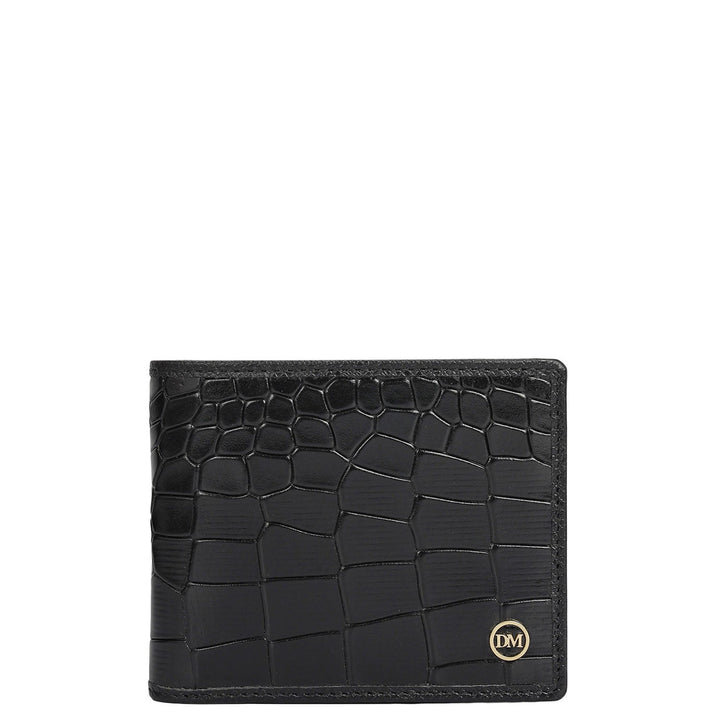 Black Bifold Leather Mens Wallet