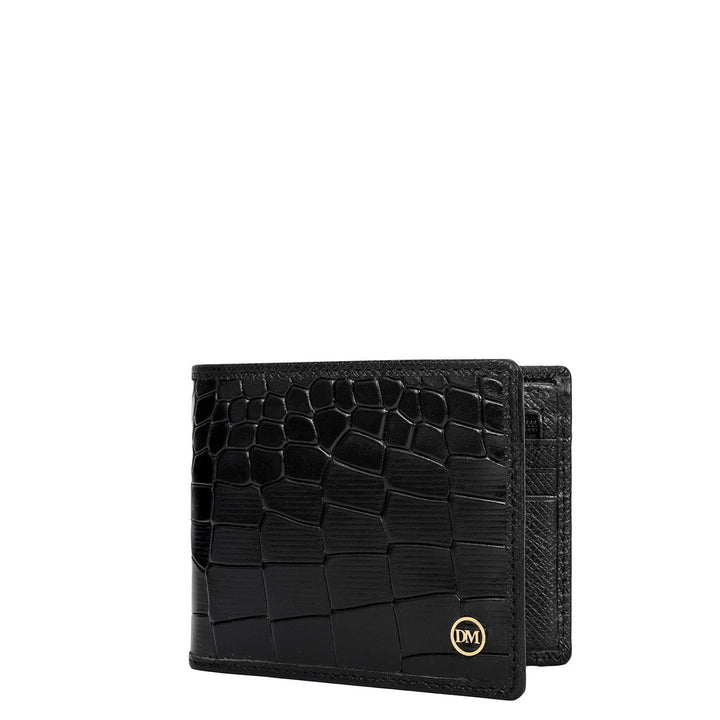 Black Bifold Leather Mens Wallet