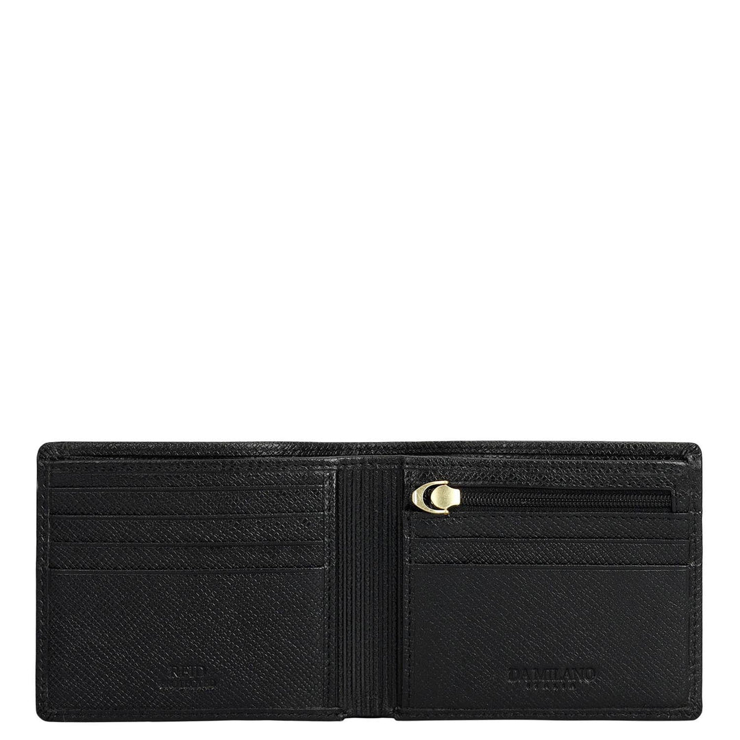 Black Bifold Leather Mens Wallet