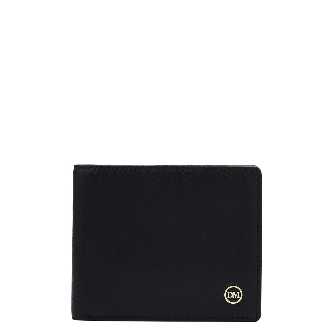 Black Bifold Leather Mens Wallet