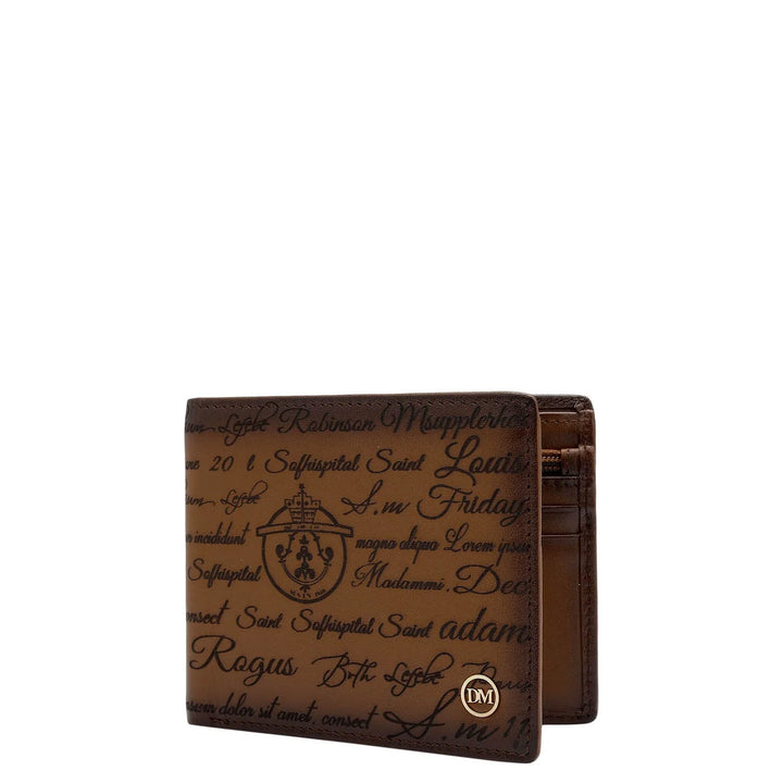 Cognac Bifold Leather Mens Wallet