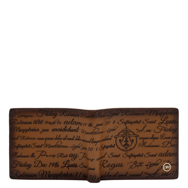 Cognac Bifold Leather Mens Wallet