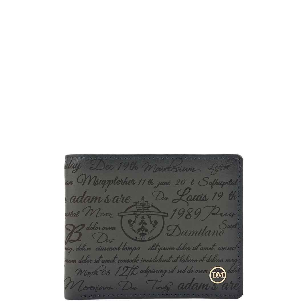 Grey Bifold Leather Mens Wallet