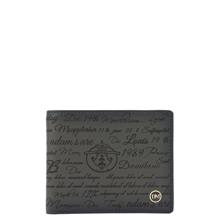 Grey Bifold Leather Mens Wallet