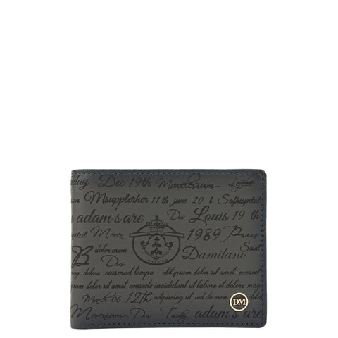 Grey Bifold Leather Mens Wallet