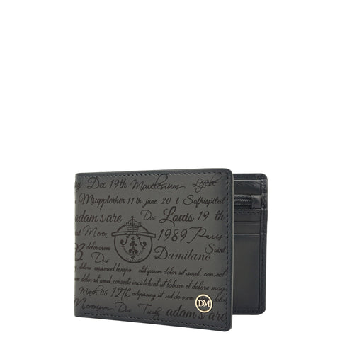 Grey Bifold Leather Mens Wallet