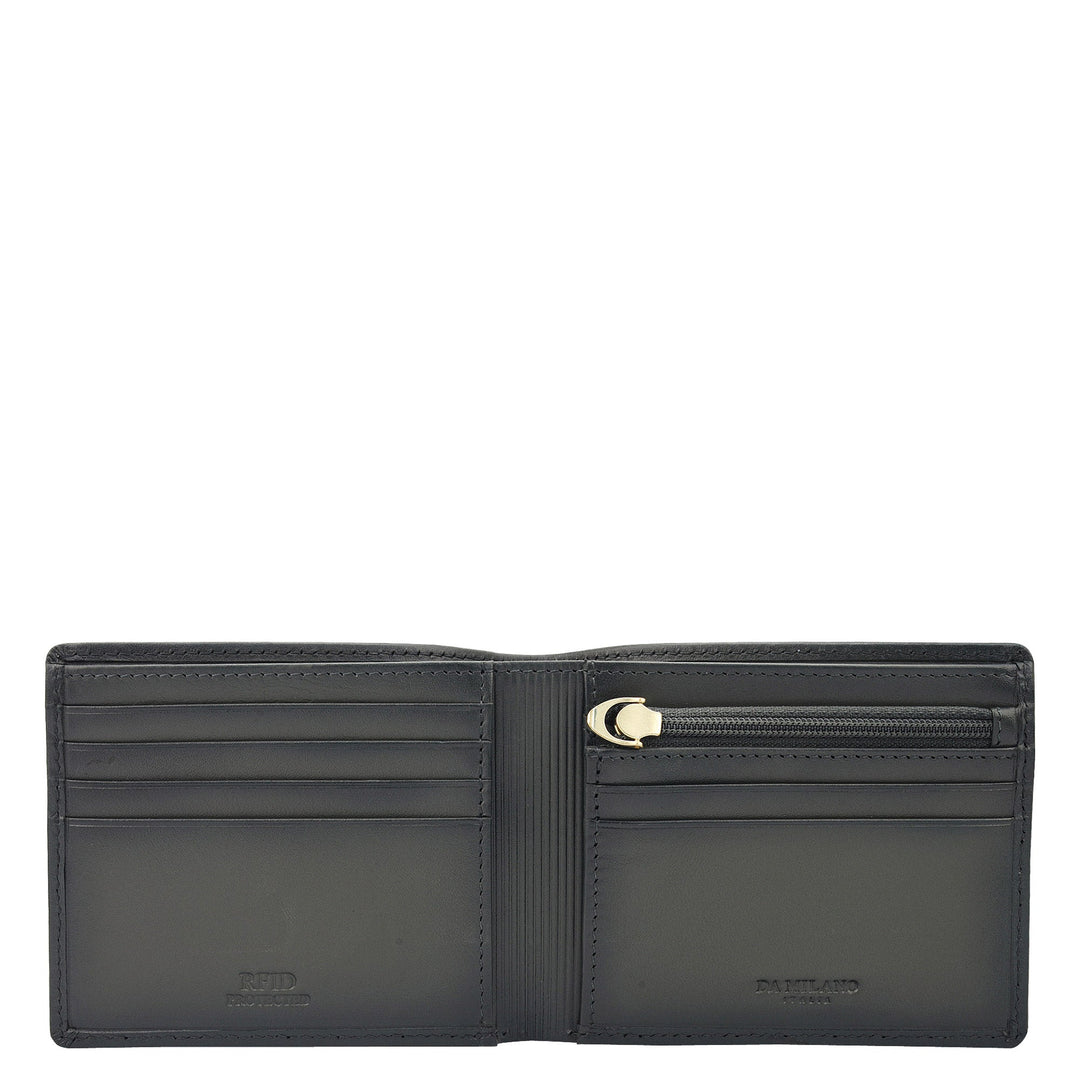 Grey Bifold Leather Mens Wallet