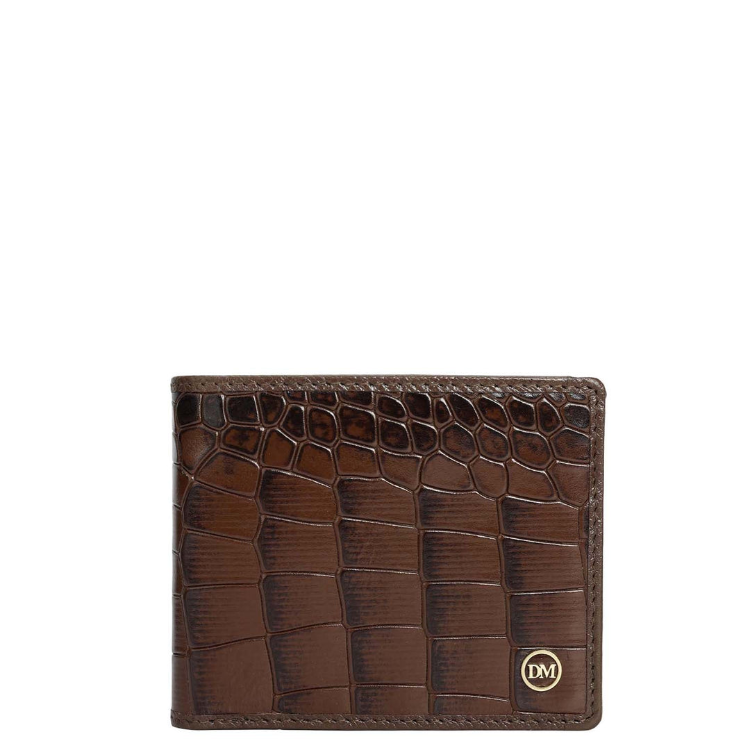 Walnut Bifold Leather Mens Wallet
