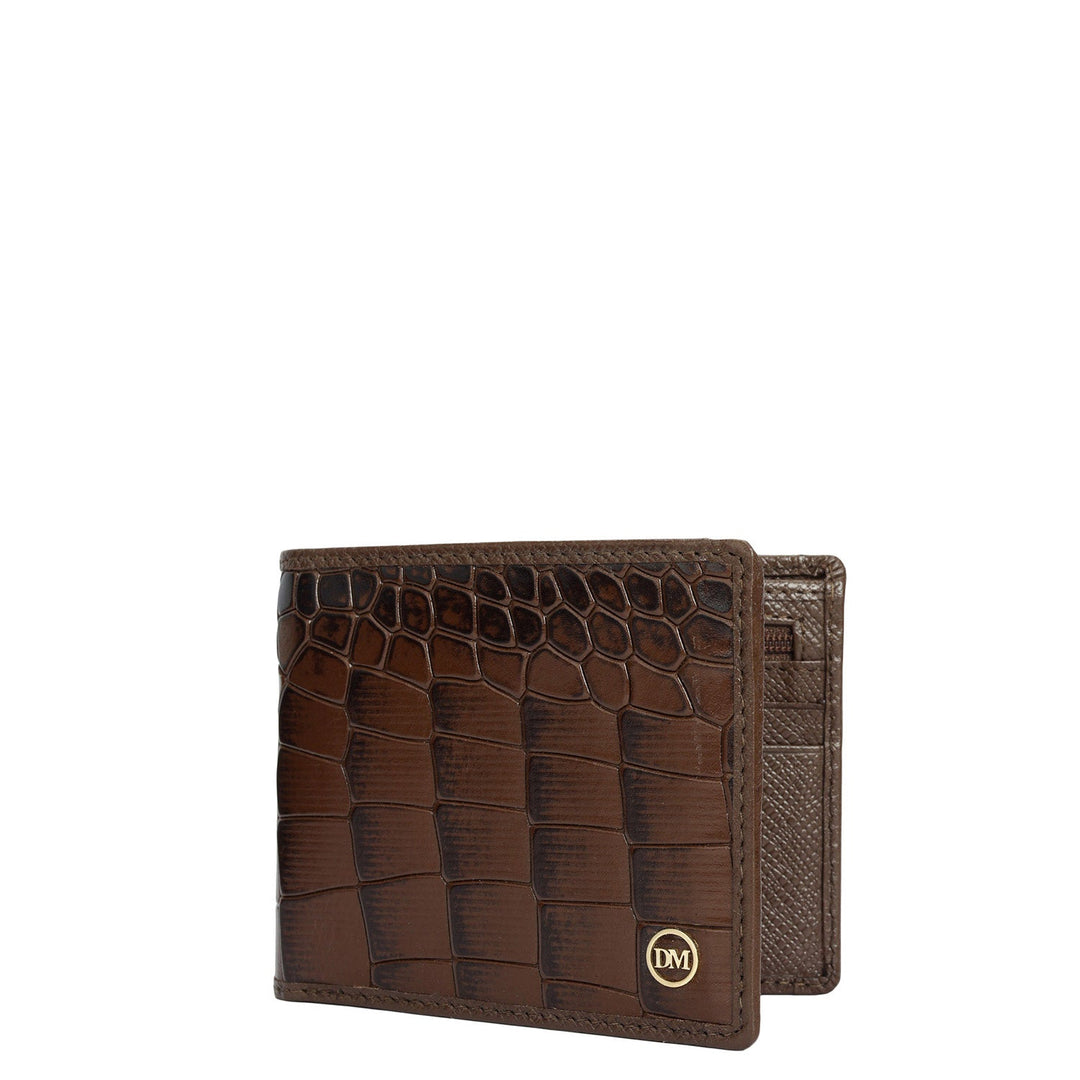 Walnut Bifold Leather Mens Wallet