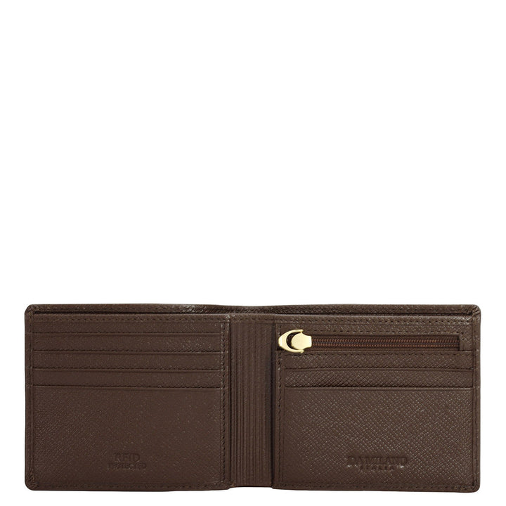 Walnut Bifold Leather Mens Wallet