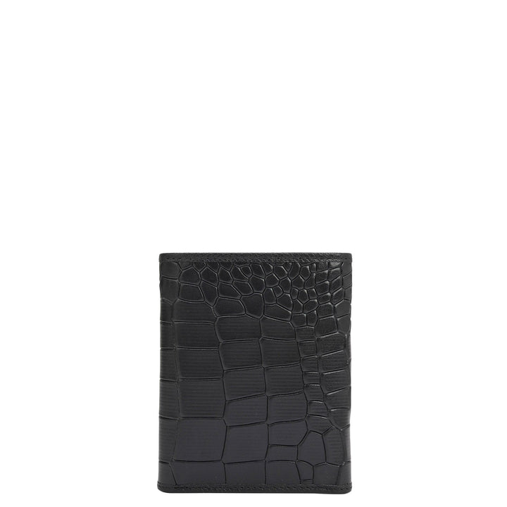 Black Trifold Leather Mens Wallet