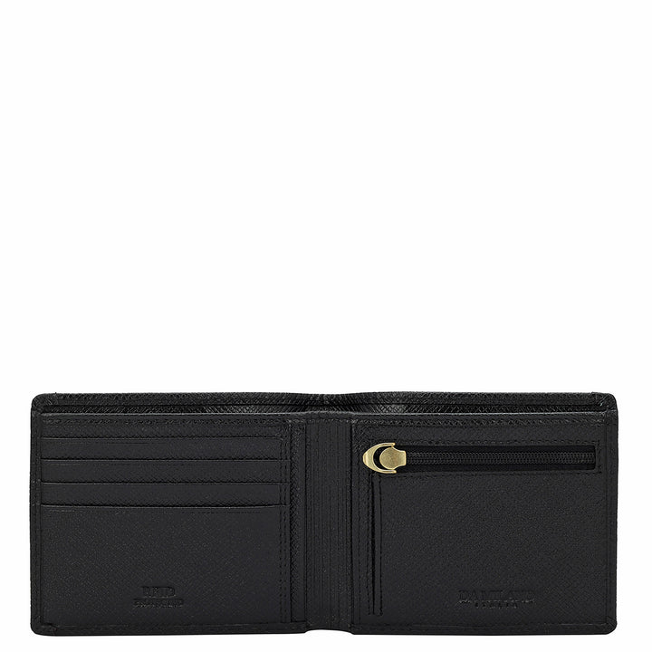 Croco Leather Mens Wallet - Black