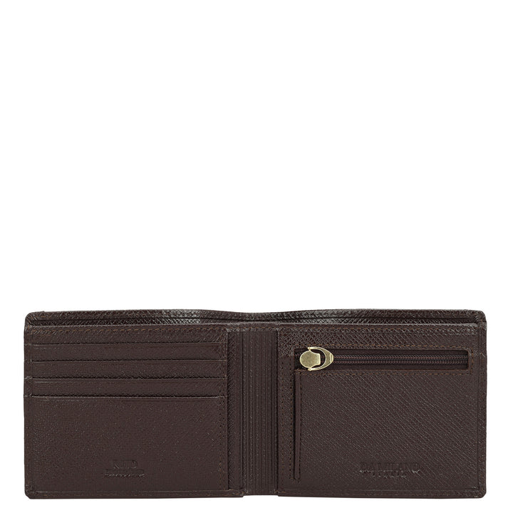 Croco Leather Mens Wallet - Brown