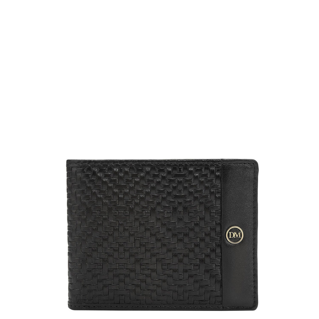 Black Bifold Leather Mens Wallet
