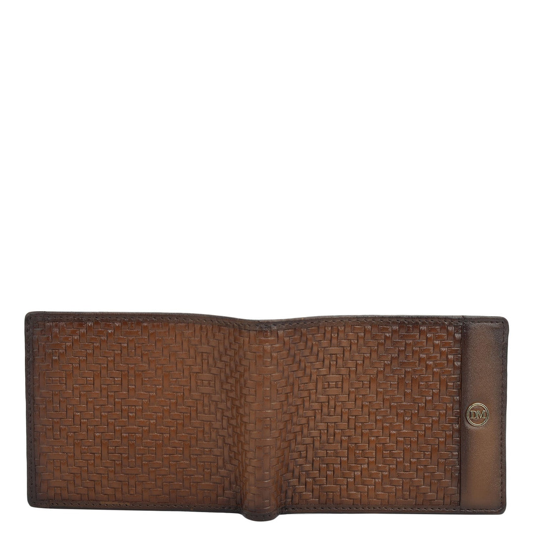 Cognac Bifold Leather Mens Wallet