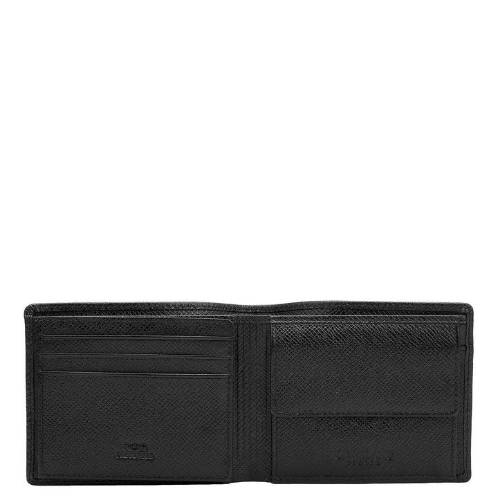 Black Bifold Leather Mens Wallet