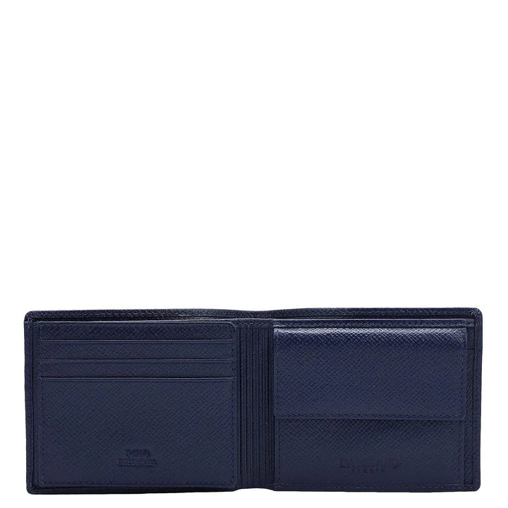 InkBlue Bifold Leather Mens Wallet