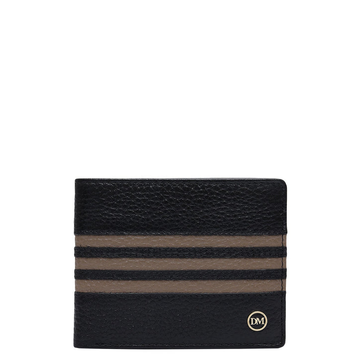 Black Bifold Leather Mens Wallet