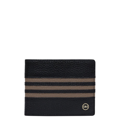 Black Bifold Leather Mens Wallet