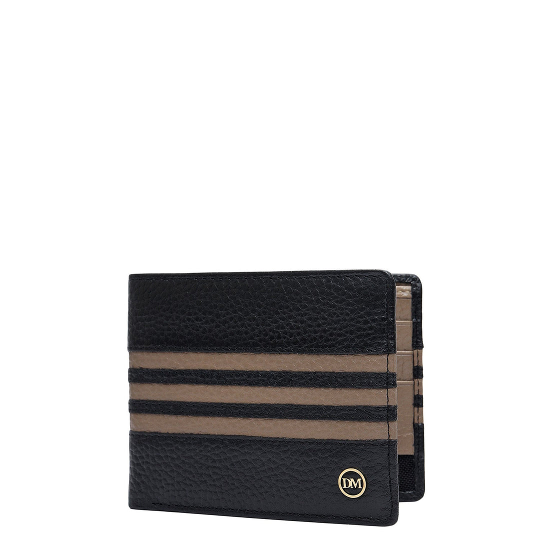 Black Bifold Leather Mens Wallet
