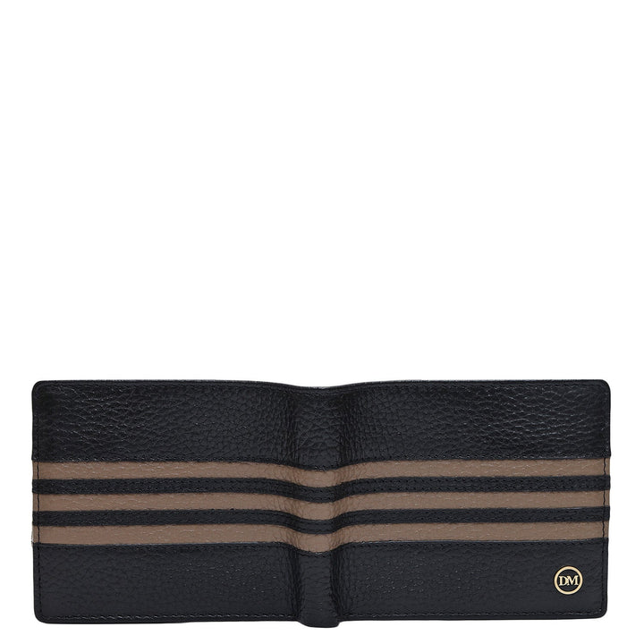 Black Bifold Leather Mens Wallet