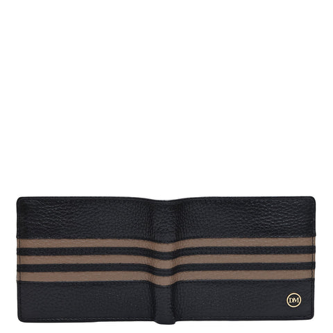 Black Bifold Leather Mens Wallet