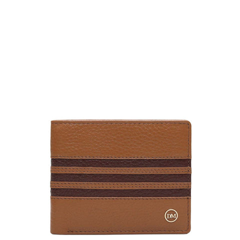 Caramel Bifold Leather Mens Wallet