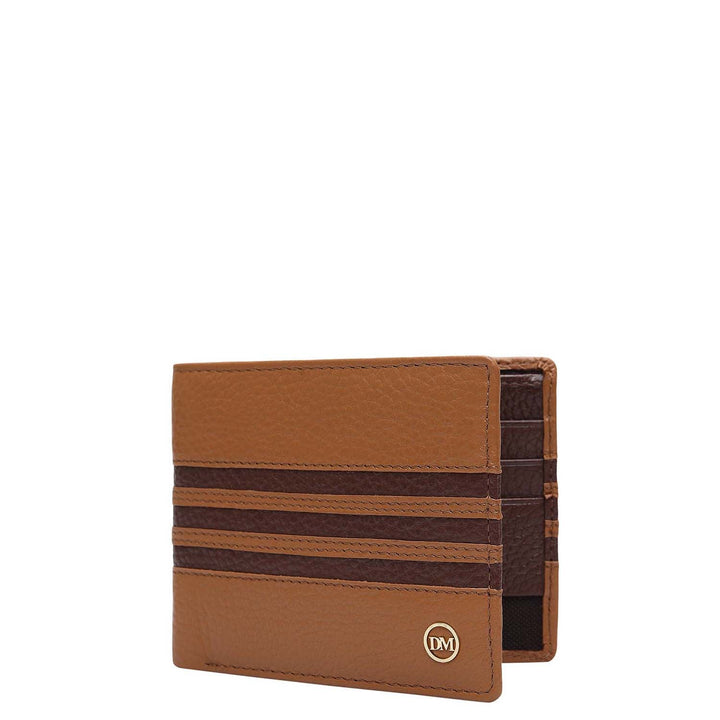 Caramel Bifold Leather Mens Wallet