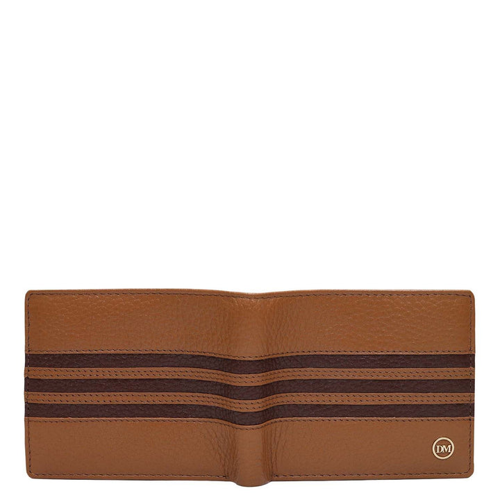 Caramel Bifold Leather Mens Wallet